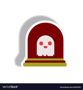 Paper sticker halloween icon vector image