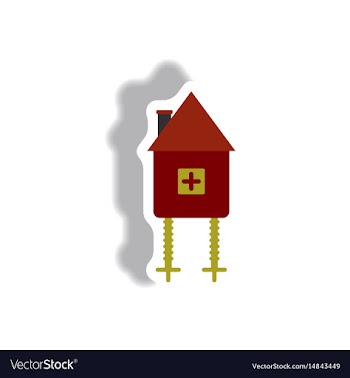 Paper sticker halloween icon vector image