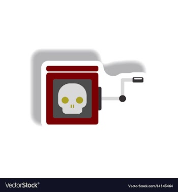 Paper sticker halloween icon vector image