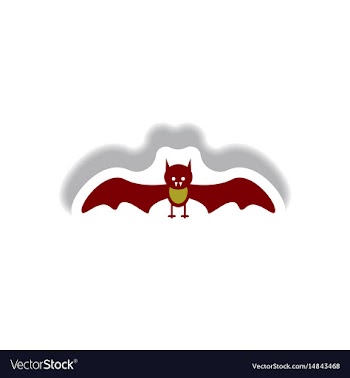 Paper sticker halloween icon vector image