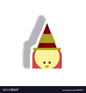Paper sticker halloween icon vector image