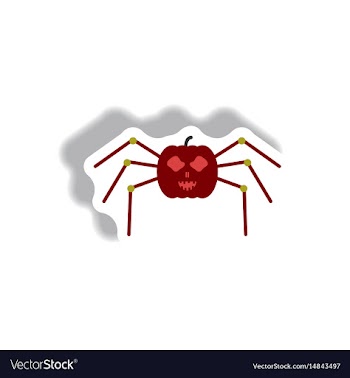 Paper sticker halloween icon vector image