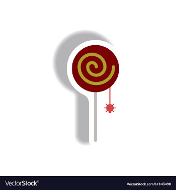 Paper sticker halloween icon vector image