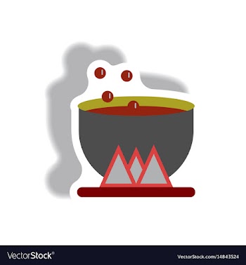 Paper sticker halloween icon vector image
