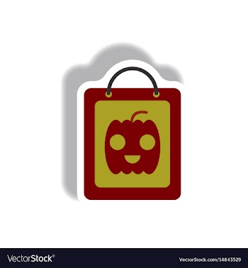 Paper sticker halloween icon vector image
