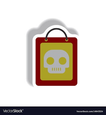 Paper sticker halloween icon vector image