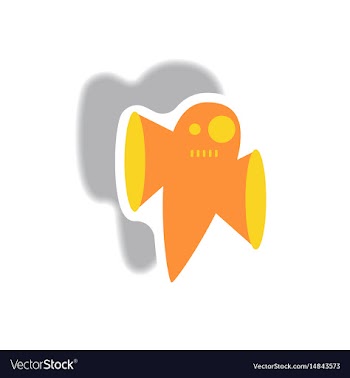 Paper sticker halloween icon vector image