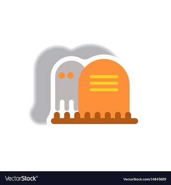 Paper sticker halloween icon vector image
