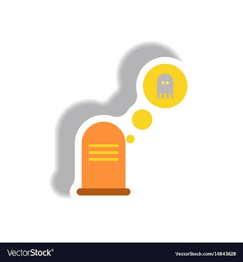 Paper sticker halloween icon vector image
