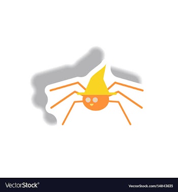 Paper sticker halloween icon vector image