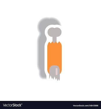 Paper sticker halloween icon vector image