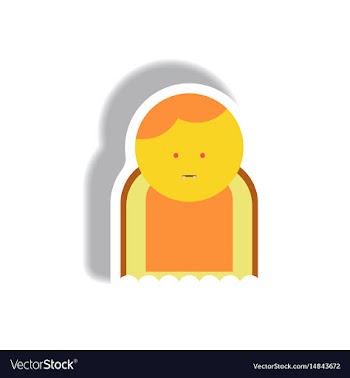 Paper sticker halloween icon vector image