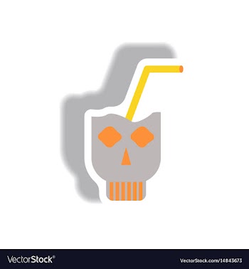 Paper sticker halloween icon vector image