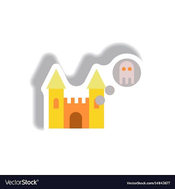 Paper sticker halloween icon vector image