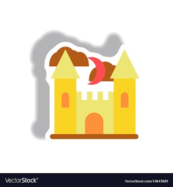 Paper sticker halloween icon vector image