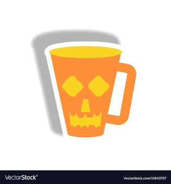 Paper sticker halloween icon vector image