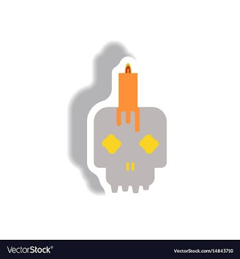 Paper sticker halloween icon vector image