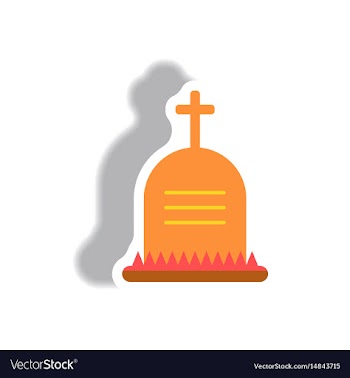 Paper sticker halloween icon vector image