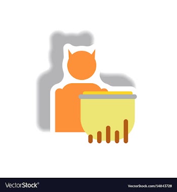 Paper sticker halloween icon vector image