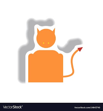 Paper sticker halloween icon vector image