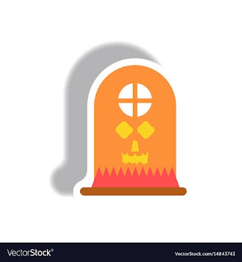 Paper sticker halloween icon vector image