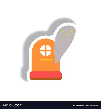 Paper sticker halloween icon vector image