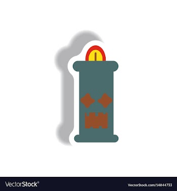 Paper sticker halloween icon vector image