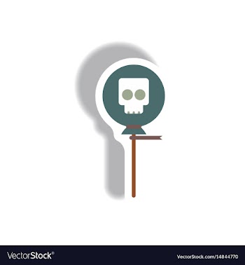 Paper sticker halloween icon vector image
