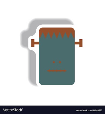 Paper sticker halloween icon vector image