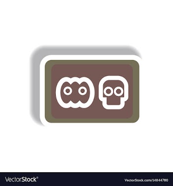 Paper sticker halloween icon vector image