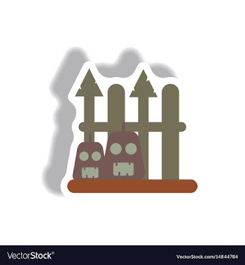 Paper sticker halloween icon vector image