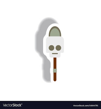 Paper sticker halloween icon vector image