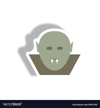 Paper sticker halloween icon vector image