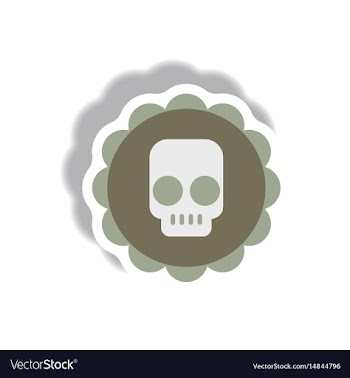 Paper sticker halloween icon vector image