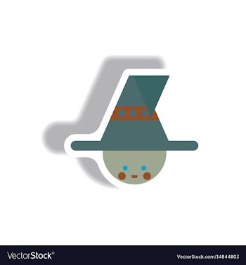 Paper sticker halloween icon vector image