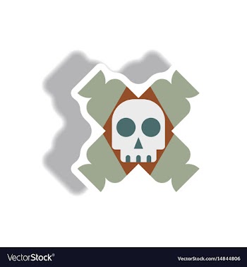 Paper sticker halloween icon vector image