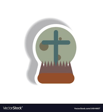 Paper sticker halloween icon vector image