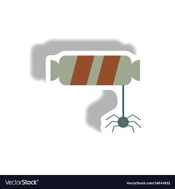 Paper sticker halloween icon vector image