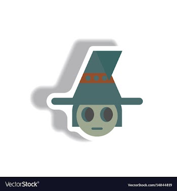 Paper sticker halloween icon vector image