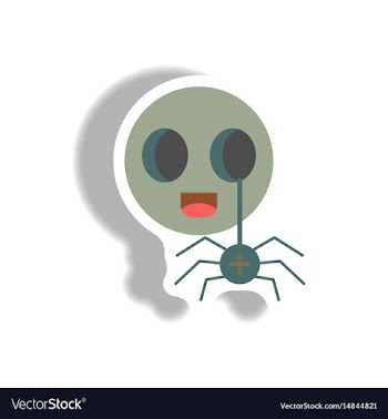 Paper sticker halloween icon vector image