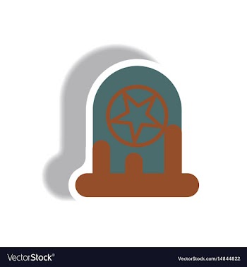 Paper sticker halloween icon vector image