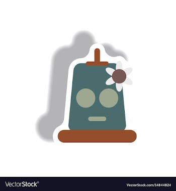 Paper sticker halloween icon vector image