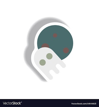Paper sticker halloween icon vector image