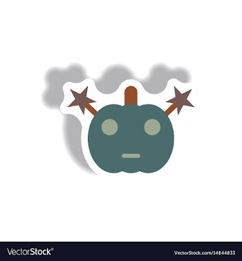 Paper sticker halloween icon vector image