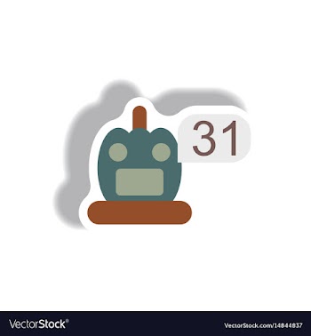 Paper sticker halloween icon vector image