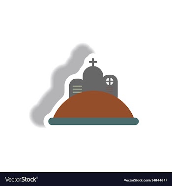 Paper sticker halloween icon vector image