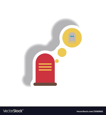 Paper sticker halloween icon vector image