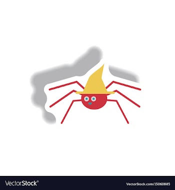 Paper sticker halloween icon vector image