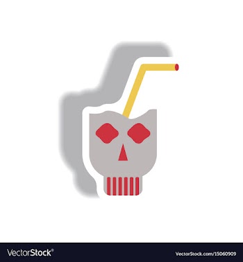 Paper sticker halloween icon vector image