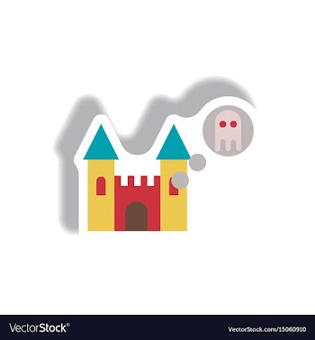 Paper sticker halloween icon vector image